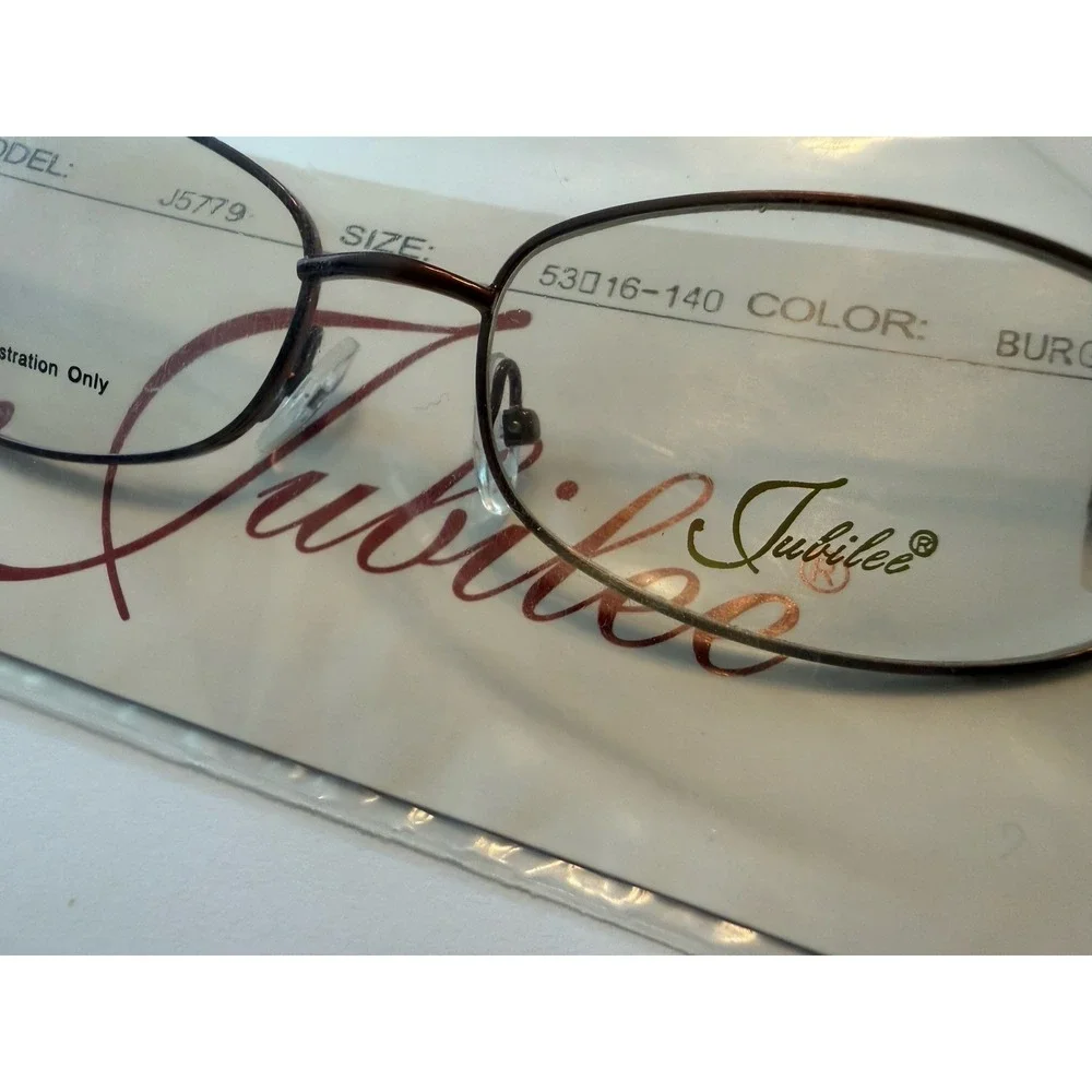 NWT Jubilee 5779 Burgundy‎ Spiral Design Metal EYEGLASSES FRAME RX 53-16-140mm